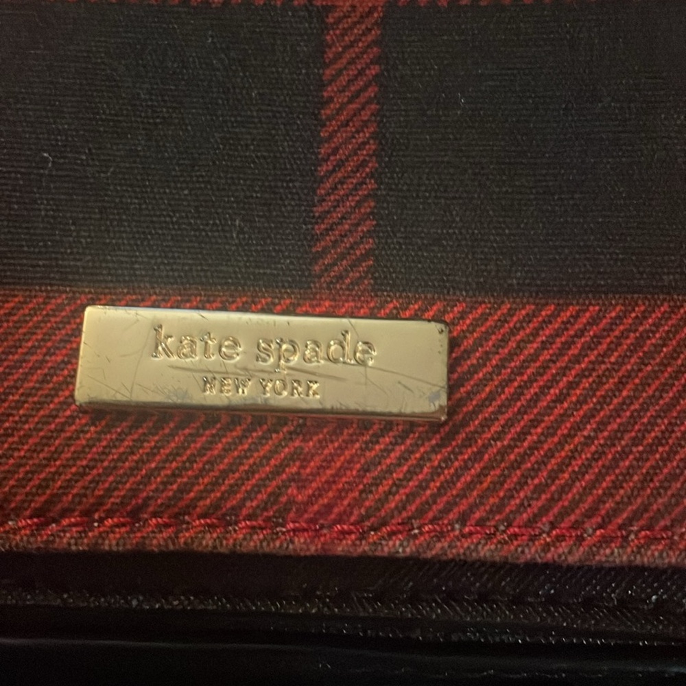 Kate Spade Newbury Lane Carsen Small Black Red Plaid Crossbody Bag - Picture 9 of 9